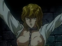 Captive anime gets squeezed her big tits